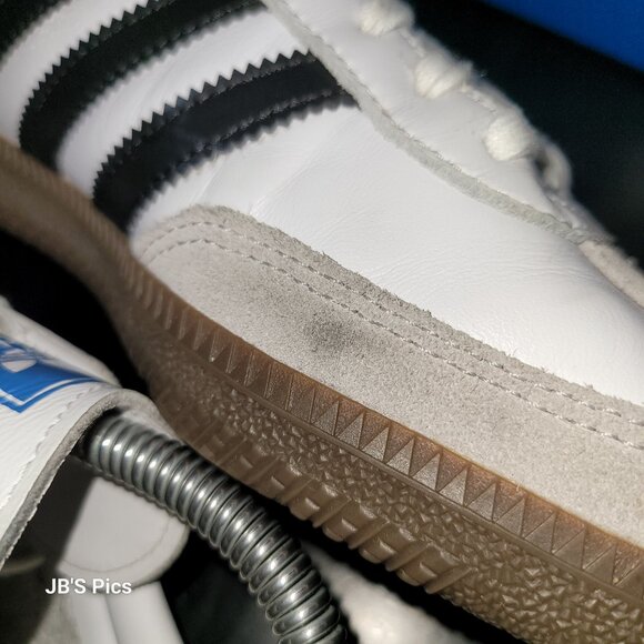 Adidas Samba OG Originals Cloud White Core Black Gum IG9030 Womens PREOWNED - Picture 15 of 16